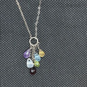 Semi-Precious Birthstone Pendants on sterling silver Necklace